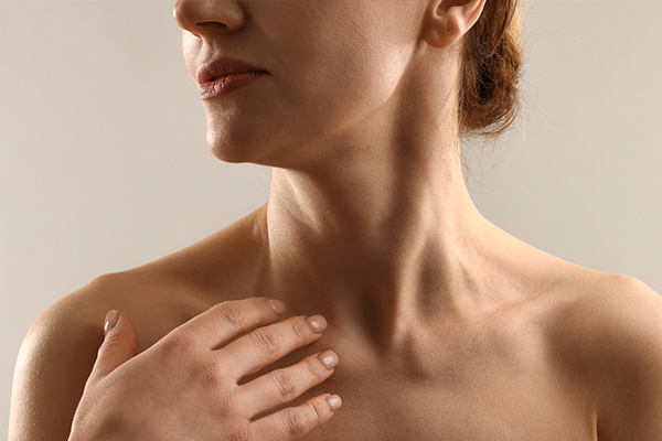 Smooth, firm neck contour after platysma muscle tightening reducing visible bands and wrinkles.