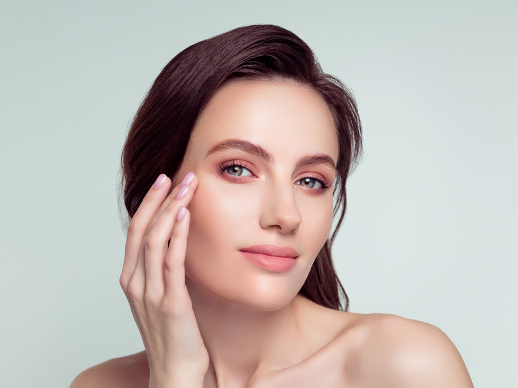 Woman with smooth, lifted skin illustrating Silhouette InstaLift procedure for non-surgical facial rejuvenation and contour improvement